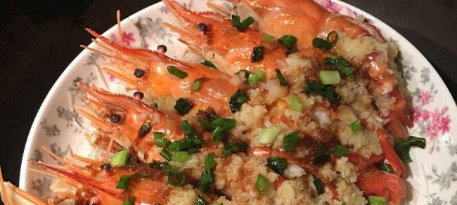 美味又健康的蒜蓉豆豉蒸大虾（口感鲜美，健康营养，家庭美食制作，豆豉主角）