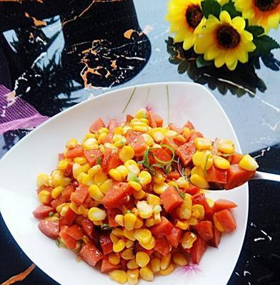 美味腰花炒玉米粒（家庭必备健康美食，解决午餐/晚餐难题）